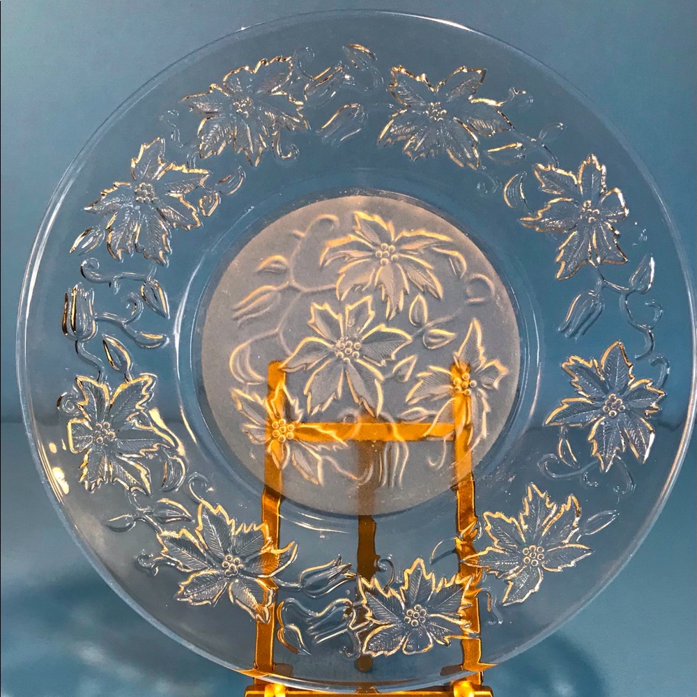 Princess House Fantasia 8” Crystal Fantasia Luncheon or Salad Plate Set of 2